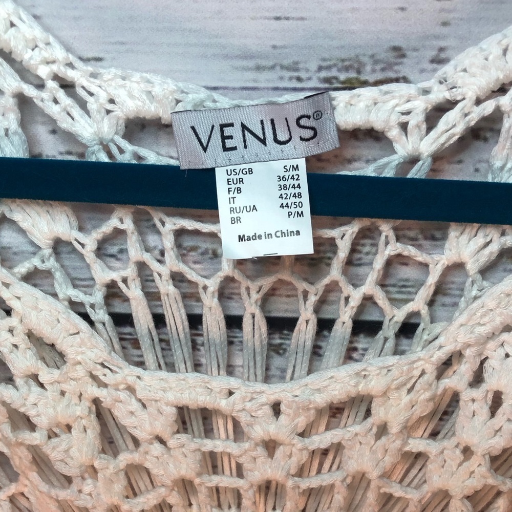 VENUS White Crochet Swim Coverup NWOT size S/M ☀️🔥☀️ - Picture 12 of 14